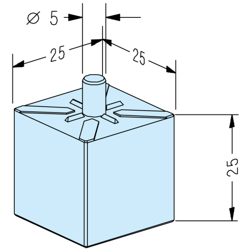 Poinçon pour prisme taille 15