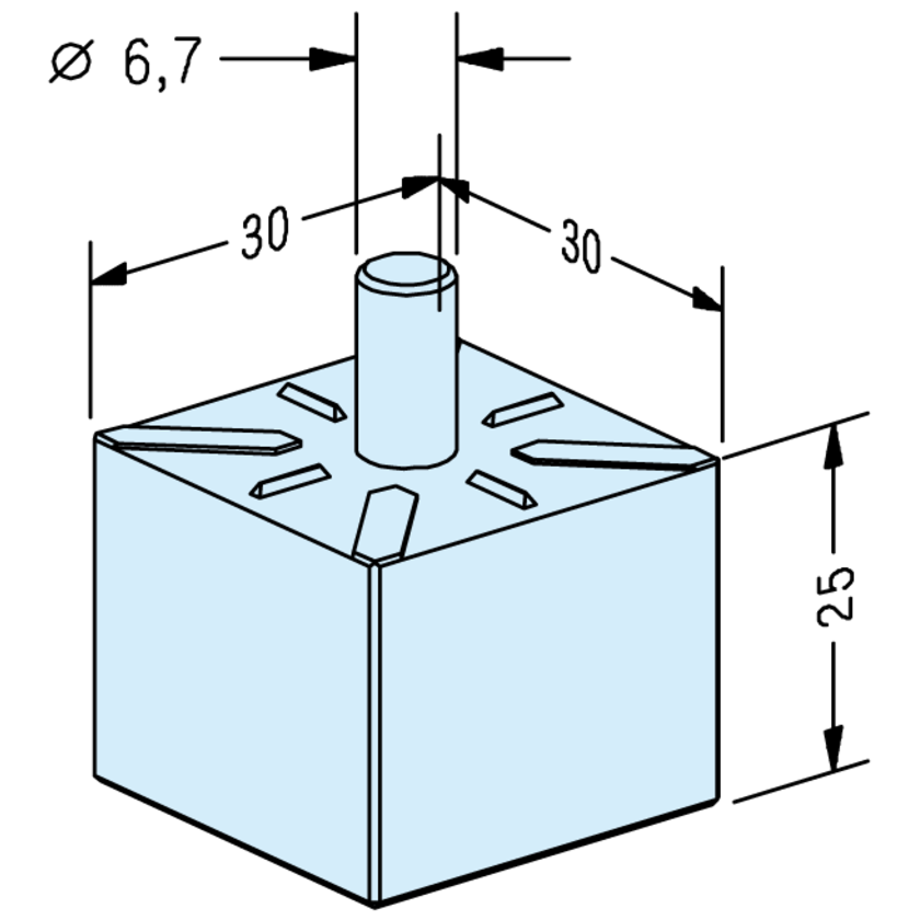 Poinçon pour prisme taille 25