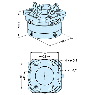 Manual rapid-action chuck NSF