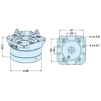 Rapid-action chuck automatic NSF Inox