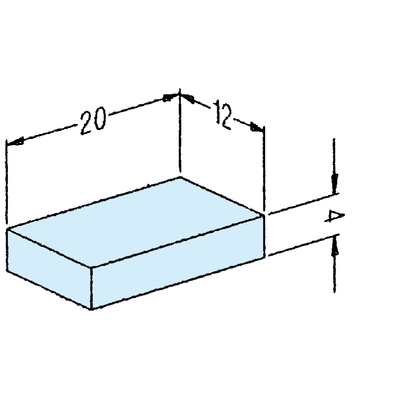 Cale grande, 20x12x4 mm