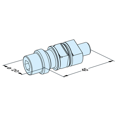 Chucking spigot F/A Inox