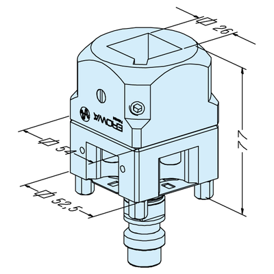 Square 25 electrode holder, ITS 50