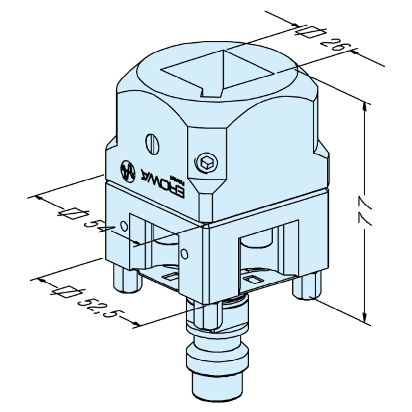 Vierkant 25 Halter