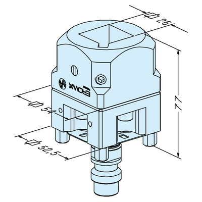 Square 25 electrode holder