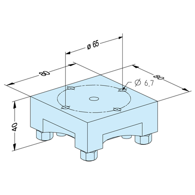 Uniplaque aluminium 80 x 80