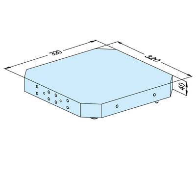 UPC pallet Alu 320 x 320 x 40