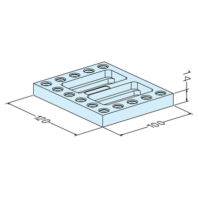 Adaptateur de base 120x100x14 mm