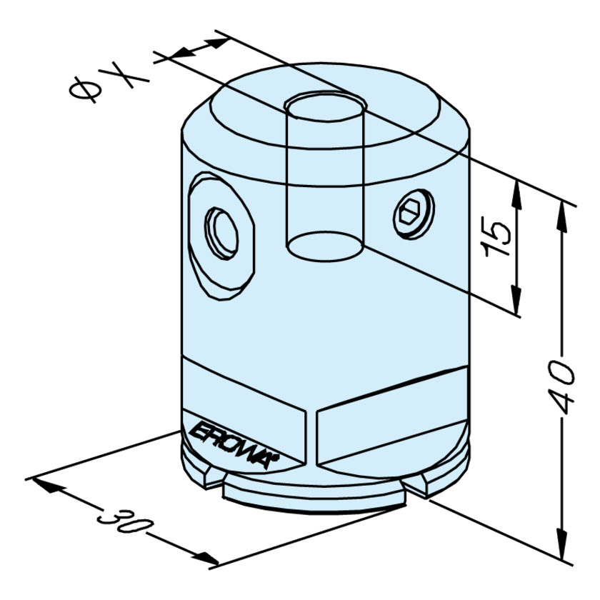 Porte-électrode Compact 8mm