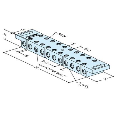 Clamping beam 220mm