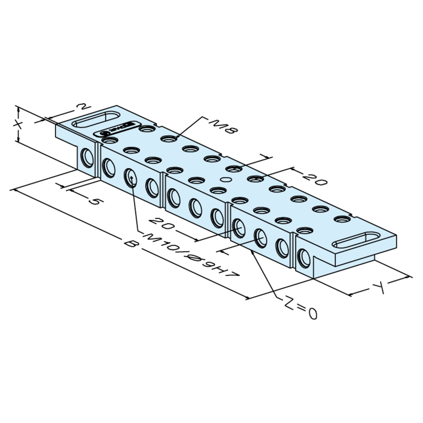 Barre de bridage 220mm