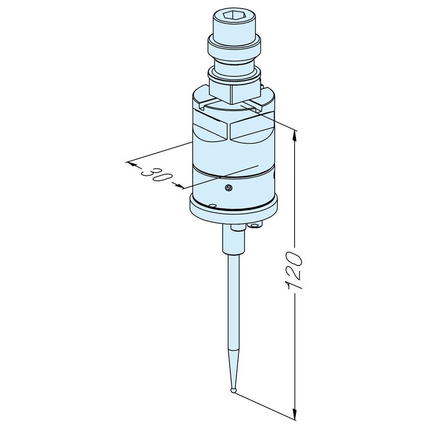 Palpeur Compact avec bille ø 2 mm