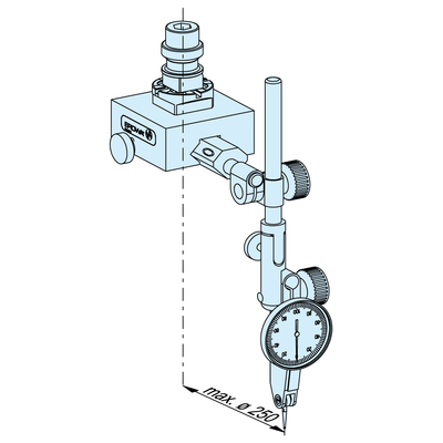 Compact centering equipment fixed