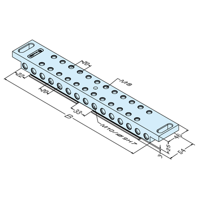 Barre de bridage bilatérale 460mm