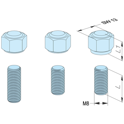 Supporting foot SW13 / L=16/L1=11.4