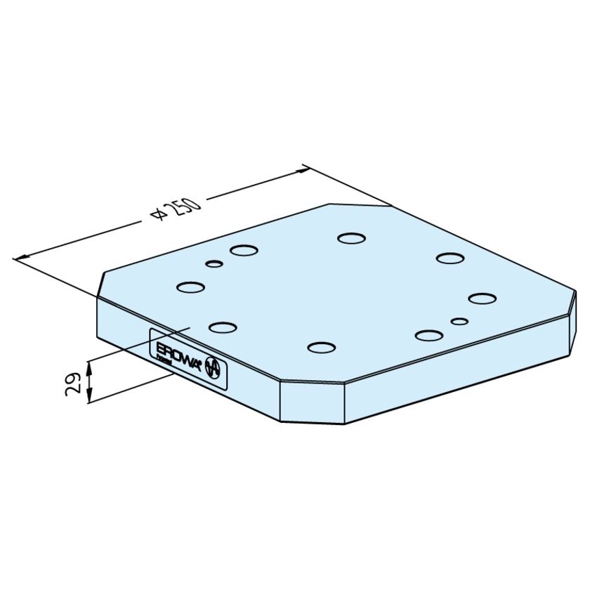 Plaque 250 x 250 PC 210