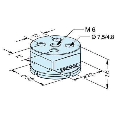 Compact standard holder H=16