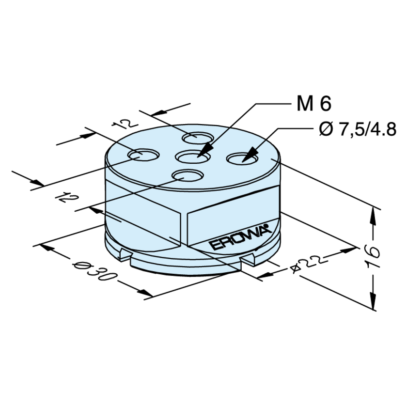 Porte-électrode Compact standard H=16