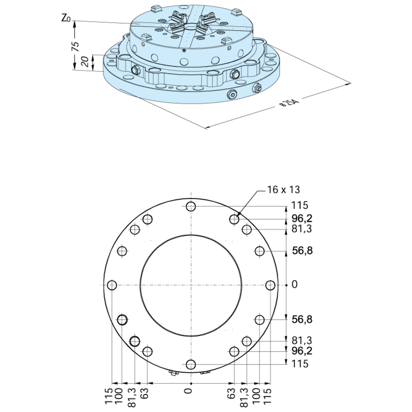 ProductionChuck 210 Combi