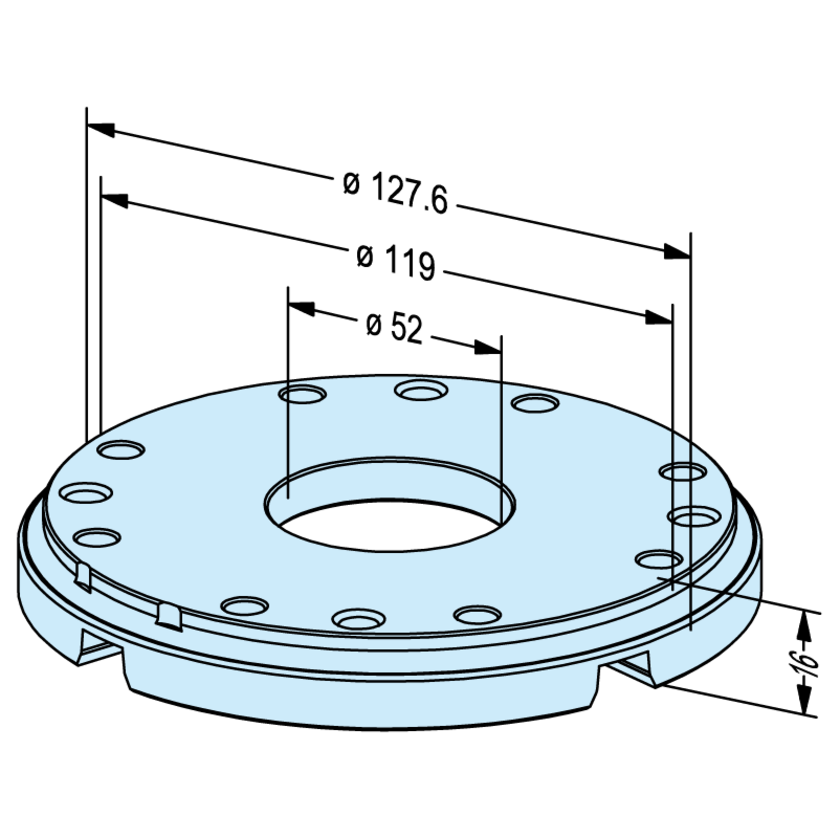 Palette de matrice PM128 ø 52 Precise