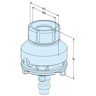 Collet chuck holder ø 72