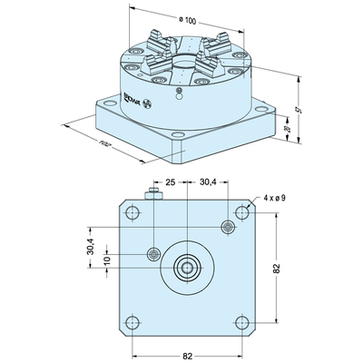 Mandrin ITS 100 P 102 x 102