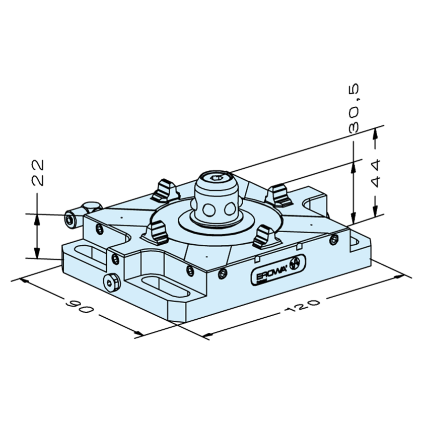 Mandrin de serrage plat pneumatique