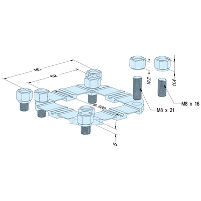 Centering plate G, 5 pieces