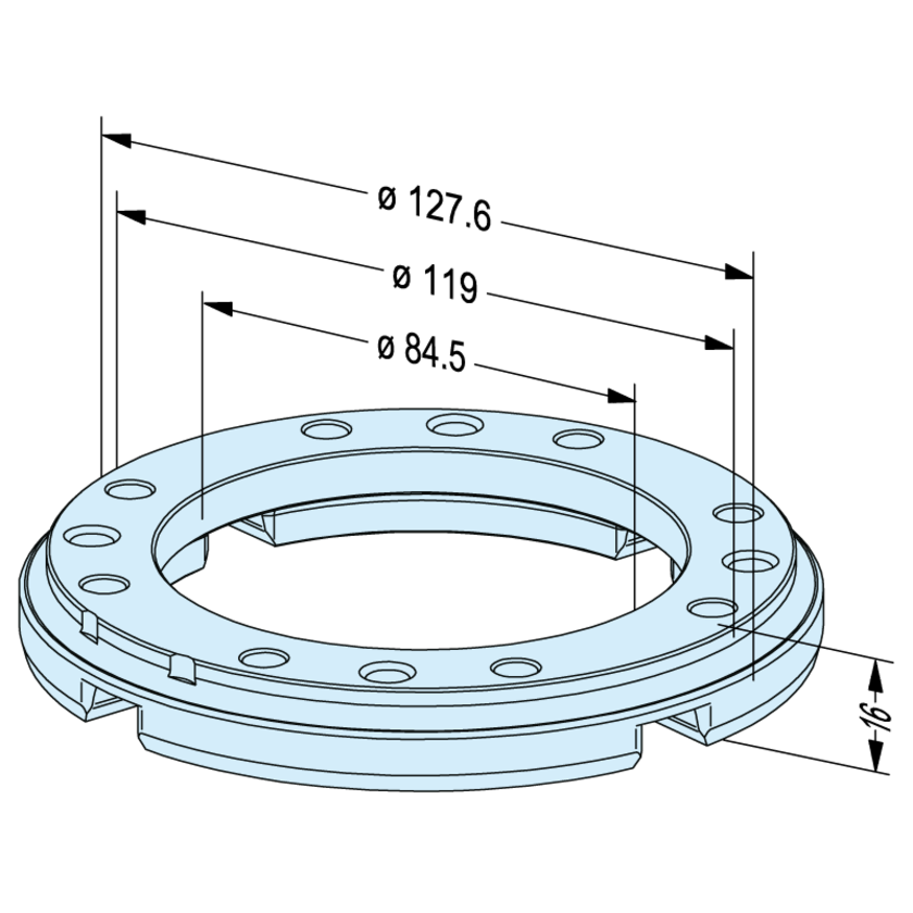 Palette de matrice PM128 ø 84.5 Precise