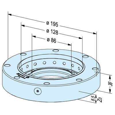 Die-plate chuck PM128 II Precise