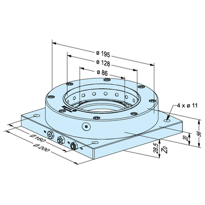 Die-plate chuck PM128 II Precise