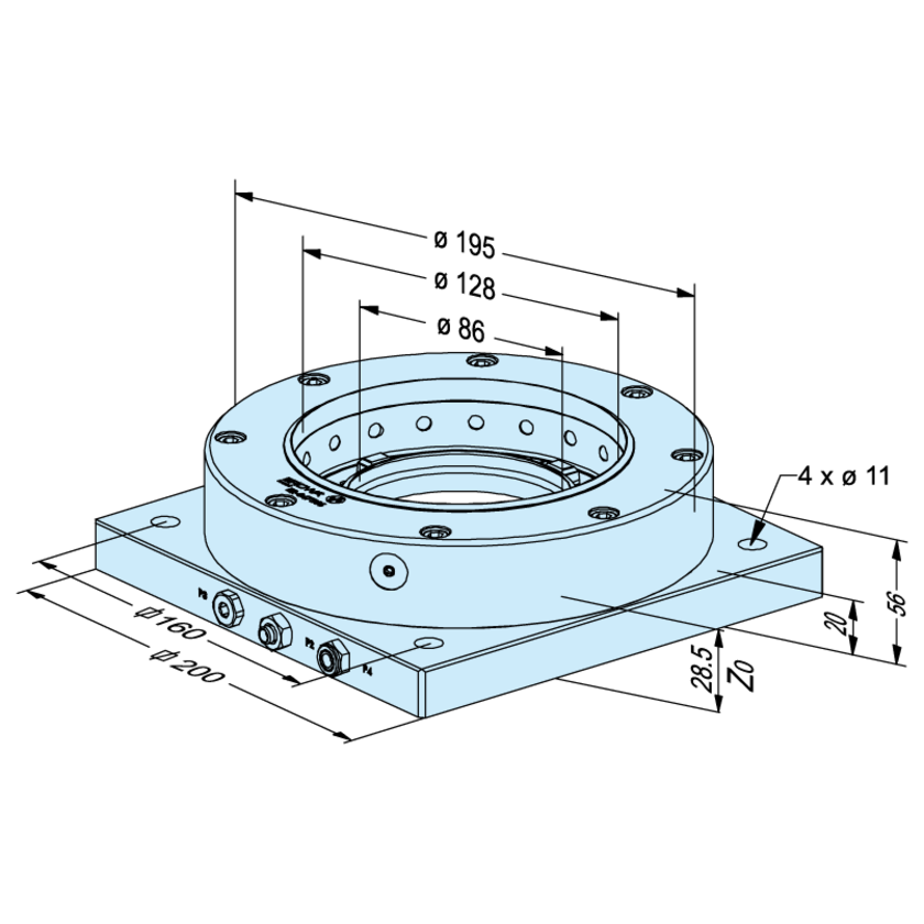 Mandrin de matrice PM128 II Precise