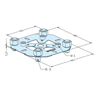 Centering plate 100 M8