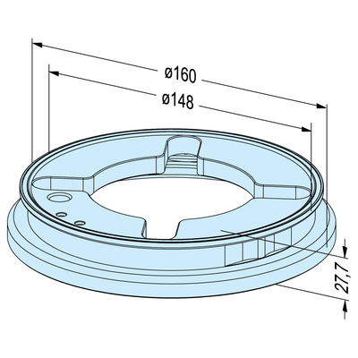 Sealing ring PC P for pallet ø148