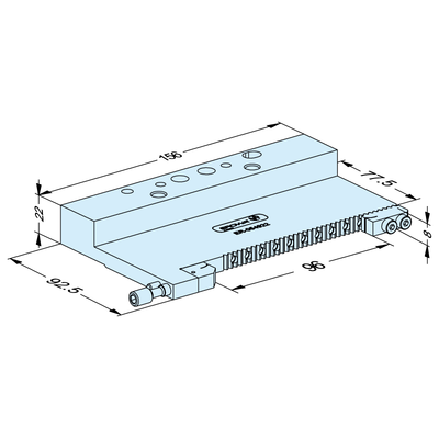 Flat vise 8mm PalletSet W