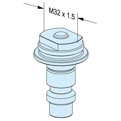 Chucking spigot PM85 M32 x 1.5 Multi