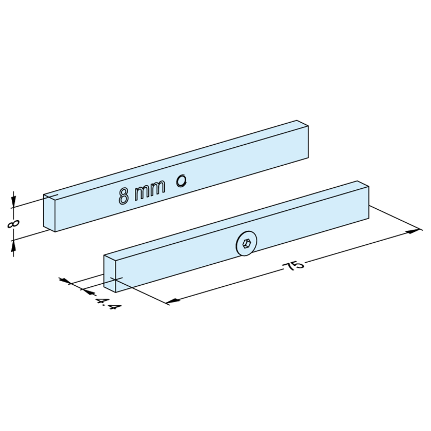 Cale 8 mm (1 paire)