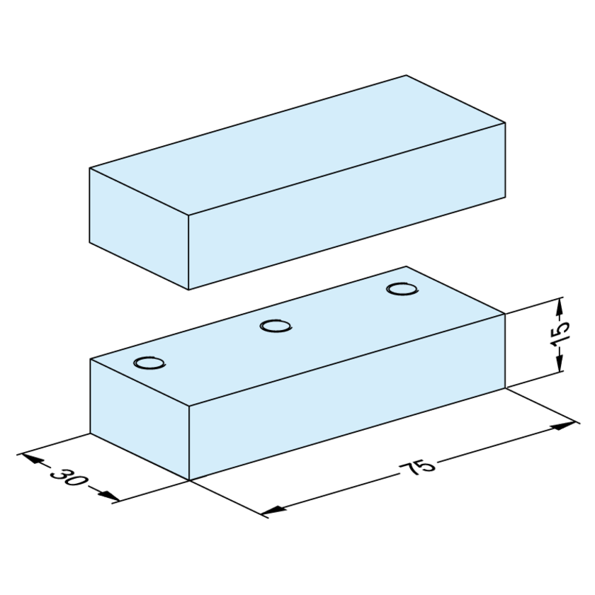 Mors rapporté en alu, 1 paire