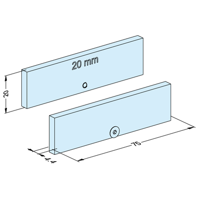 Support 20 mm mounted