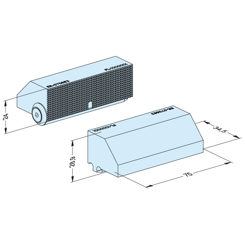 Mors de serrage 24 mm grip