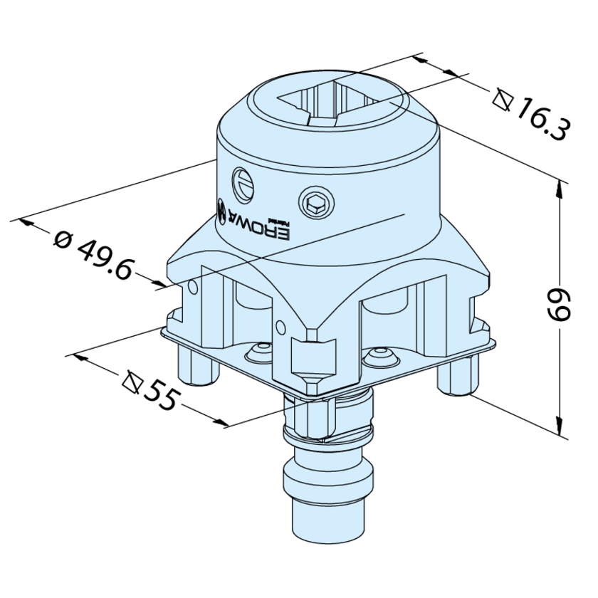 Vierkant 15 Halter C