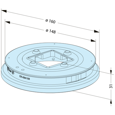 Sealing ring ITS 50 C for ITS 100 P