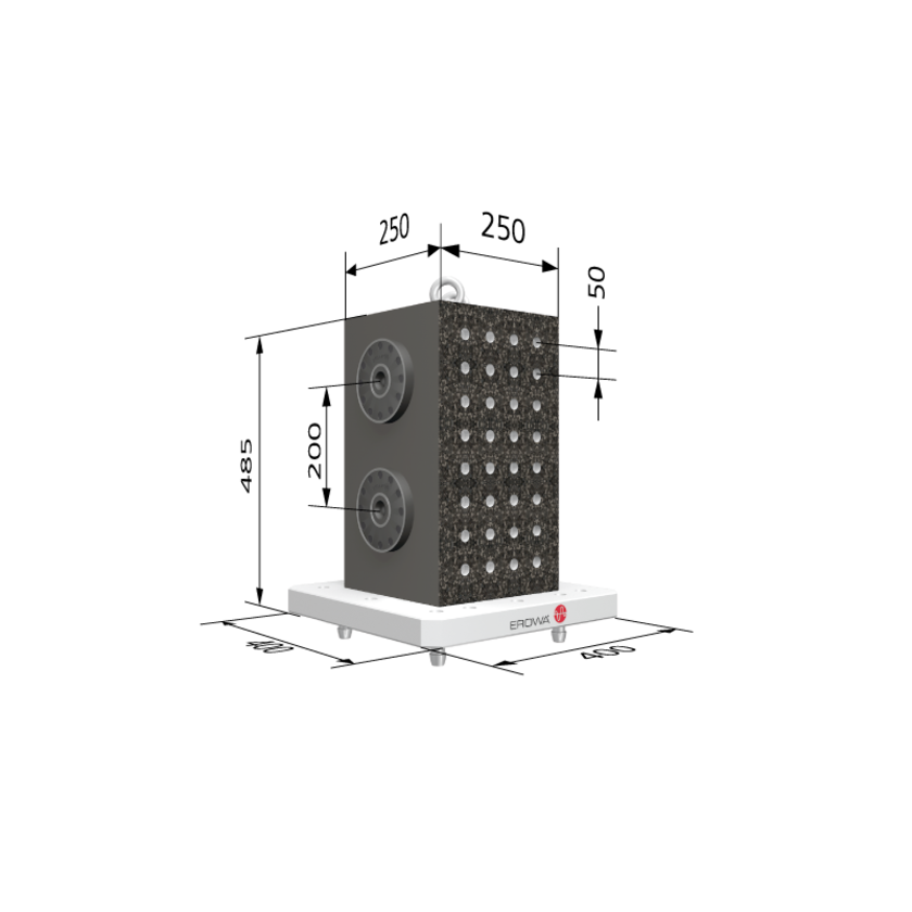 Cube en fonte minérale MTS