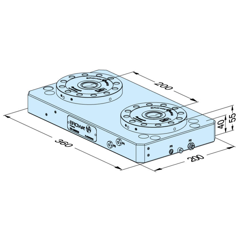 Plaque de base MTS 2.0 200 x 360 P