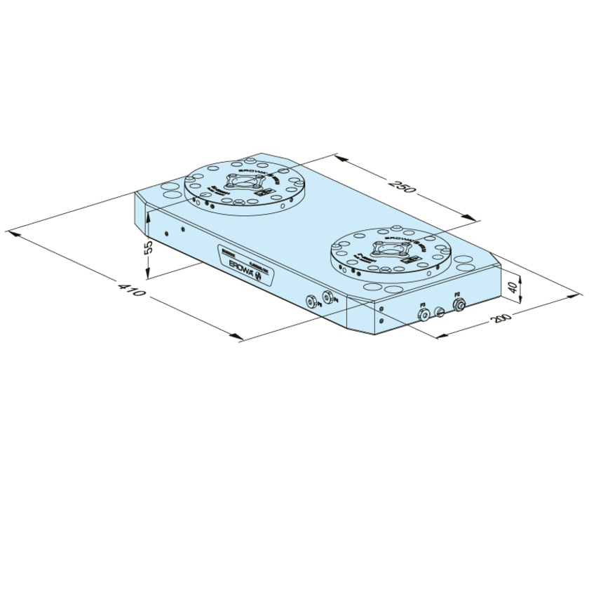 Plaque de base MTS 2.0 200 x 410 P/A