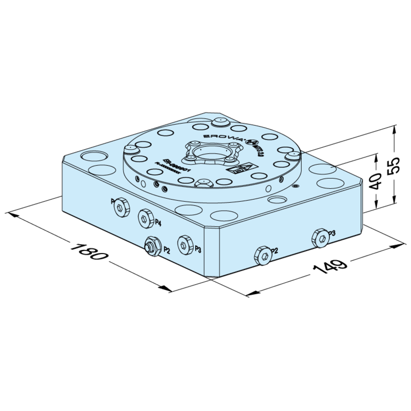 Plaque de base MTS 2.0 149 x 180 M-P/A