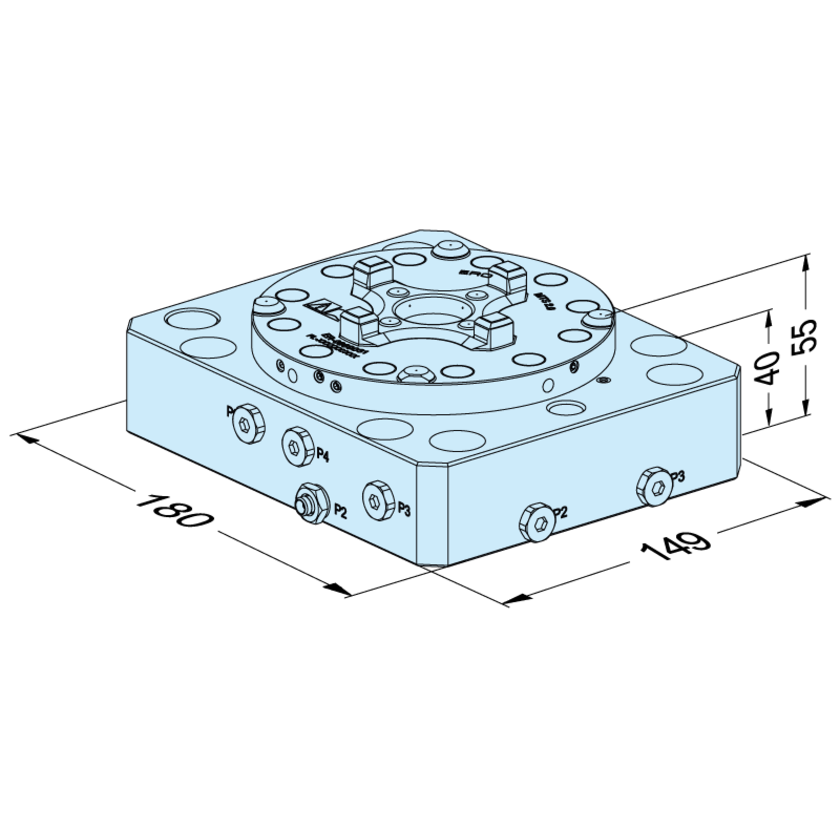 Plaque de base MTS 2.0 149 x 180 S-P/A