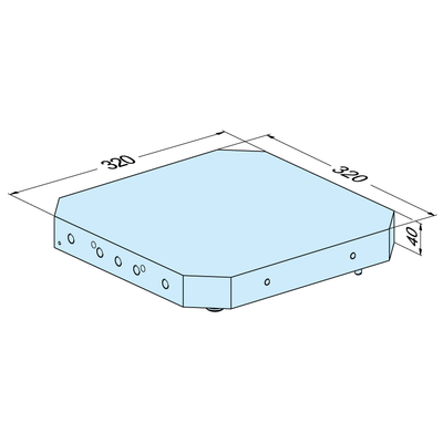 UPC pallet Alu 320 x 320 x 40