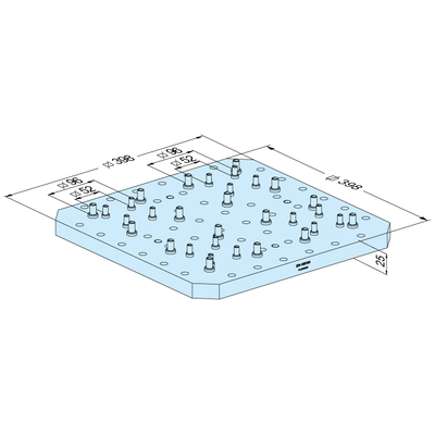 Grid plate MTS 398x398 for vise