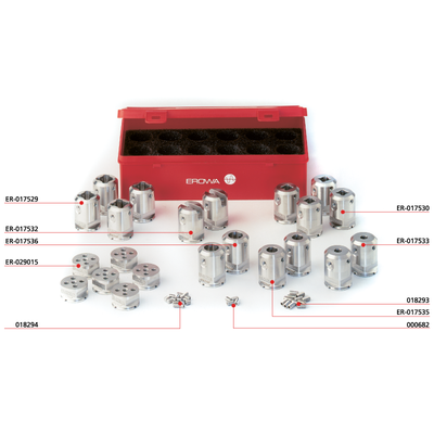 Compact electrode holder set